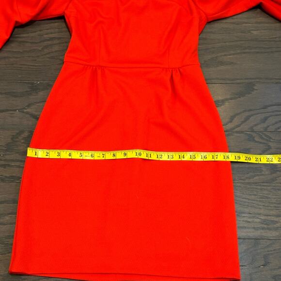 Trina by Trina Turk Off The Shoulder Red Dress with Flounce Sleeves Size 2 NWT - Picture 5 of 8